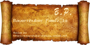 Bauernhuber Paméla névjegykártya
